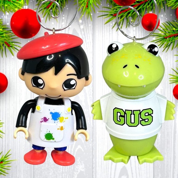 Other - Lot of 2 Ryans World 3" ONE OF A KIND Christmas Tree Ornaments